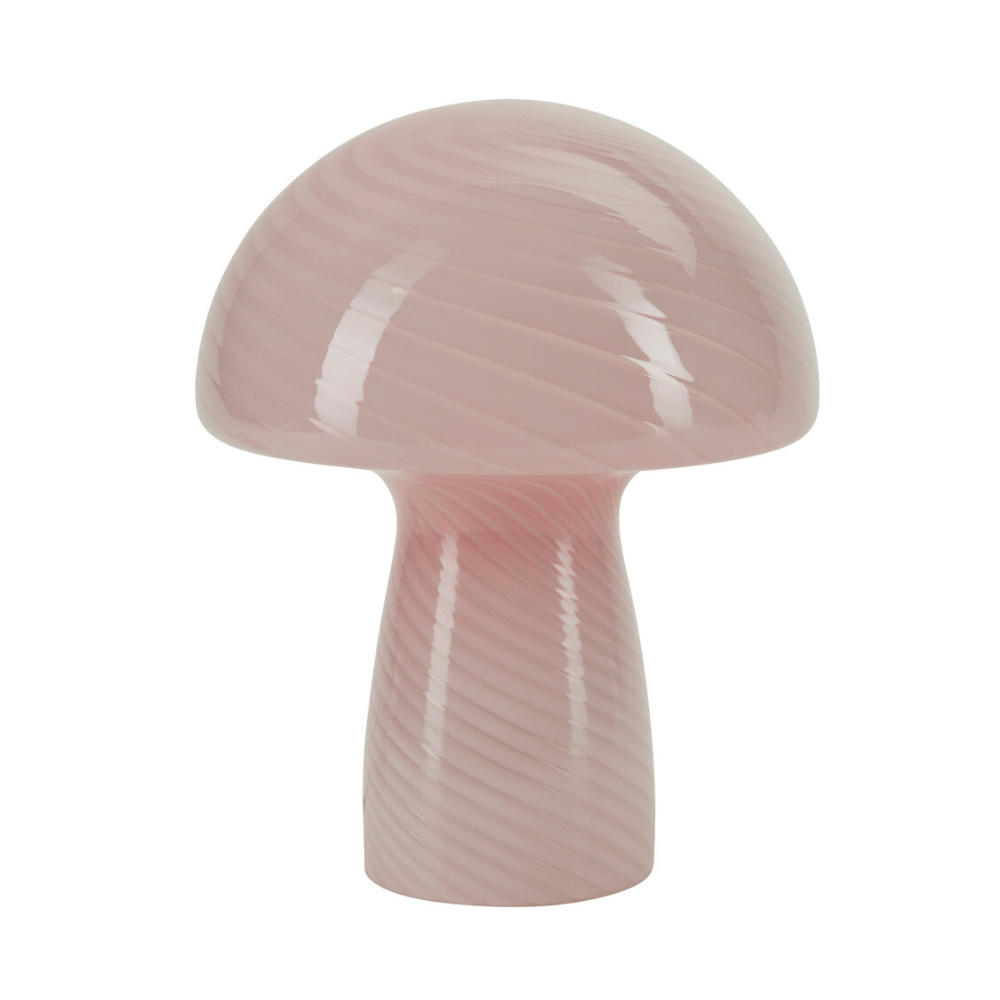 Mushroom bordlampe, rosa - H23 cm.